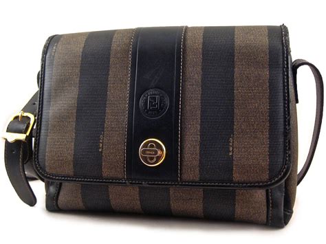 vintage fendi roma leather striped briefcase|Vintage Fendi Handbags and Purses .